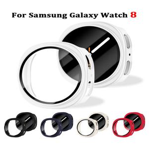 강화 유리 + 케이스 삼성 갤럭시 시계 8 액세서리 올라운드 하드 PC 범퍼 프레임 화면 보호기 40MM 44MM 커버