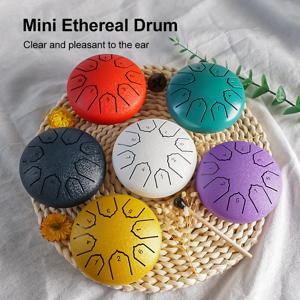 미니 스틸 텅 드럼 4인치 8음계 레인 드럼 (야외용) 스틸 텅 드럼 레인 차임 악기 (성인/아동용)