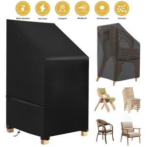 방수 정원 의자 커버 안티 uv 210d 옥스포드 패브릭 야외 쌓을 수있는 의자 커버 파티오 의자 커버 가구 수호자