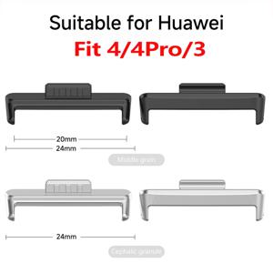 화웨이 워치핏 4 4 프로 3 스트랩 커넥터 팔찌 메탈 스테인리스 스틸 핏 3 20mm 밴드 폭 액세서리용 1쌍 어댑터