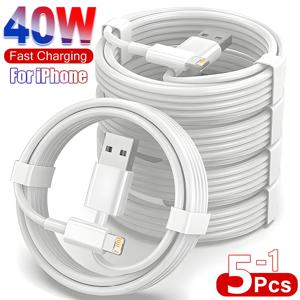 1-5PCS PD 40W 애플 아이폰 14 111 13 12 Pro Max Plus XS XR 전화 USB 데이터 와이어 충전기 케이블 액세서리 용 빠른 충전 케이블