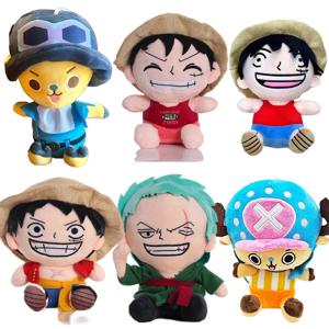뜨거운 일본 애니메이션 원피스 플러시 장난감 만화 그림 Luffy Chopper Ace Roronoa Zoro 귀여운 인형 인형 어린이 크리스마스 선물!