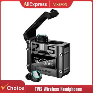 무선 노이즈 감소 HQ 고품질 TWS 이어폰 M25 인이어 타입-C LED 디스플레이 충전 이어폰 헤드폰