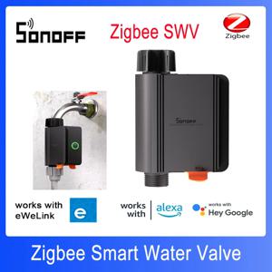 SONOFF SWV 워터 밸브 Zigbee 수도꼭지 스마트 관개 컨트롤러 시스템 타이머 App Alexa Google ZHA Ewelink를 통한 음성 제어