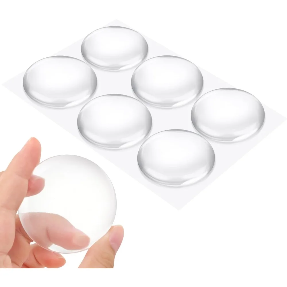 실리콘 투명 도어 스톱 라운드 벽 보호대 미끄럼 방지 충격 자체 접착 머플러 재사용 가능한 도어 핸들 버퍼 범퍼