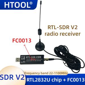 SDR 라디오 수신기 RTL2832U RTL-SDR 칩 수신기 (FC0013 튜너, 대역 22-1100MHz)