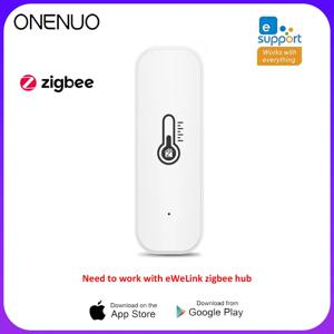 ZigBee 스마트 온도 습도 센서 배터리 구동 Ewelink APP 제어 온도계 습도계 컨트롤러 Alexa Google용
