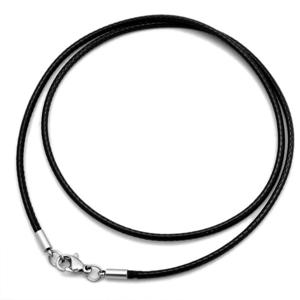1/1.5/2/3mm 방수 가죽 끈 목걸이 스테인리스 스틸 클라스프 DIY 펜던트 주얼리 제작용 남성용
