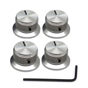 3개/4개 기타 노브 알루미늄 포텐셔미터 노브 탑 햇 노브 컨트롤 노브 기타/베이스/앰프/프리앰프용 인디케이터 포함