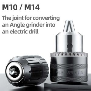 M14/M10 앵글 그라인더 드릴 어댑터 - 금속 절단/목재 연마용 범용 전동 공구 변환기, DIY 작업장 액세서리