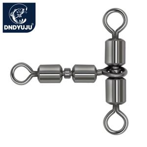 DNDYUJU 10pcs 낚시 회전 솔리드 커넥터 낚시 후크에 대 한 고속 이중 롤링 삼각형 공동 낚시 액세서리