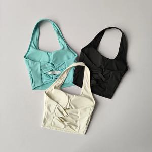 섹시한 목 고삐 스포츠 조끼 여성 충격 방지 러닝 뷰티 백 전문 필라테스 훈련 브래지어 피트니스 요가 속옷 정장