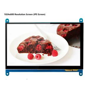 7인치 라즈베리 파이 4/3/2/B/B+/A+ 모니터 1024x600 IPS 5포인트 정전식 터치스크린 드라이브 프리 HDMI 디스플레이 윈도우 7/8/10용