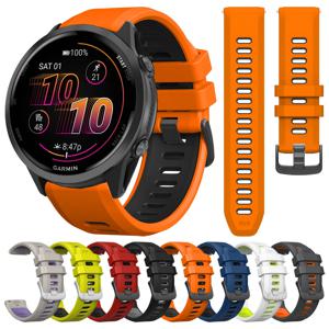 가민 포러너 570 47mm 265 255 뮤직/벤루 3 2 45mm 스포츠 시계용 퀵 릴리즈 22mm 투톤 실리콘 스트랩