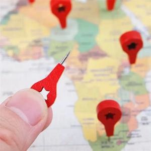 40개입 지도 마커 나무 드로잉 사진 벽 스터드 코르크 보드 핀 압정 페인팅 도구