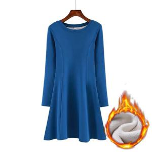 겨울 따뜻한 양털 드레스 2026 긴팔 달콤한 벨벳 드레스 한국 스타일 스트리트웨어 캐주얼 스웨트셔츠 드레스 5XL 6XL 베스티도스