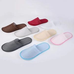 5-10 쌍 일회용 슬리퍼 여성 남성 홈 소프트 플러시 슬라이드 남여 여행 호텔 가구 미끄럼 방지 신발 가족 손님 신발