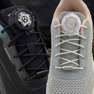 자동 신발끈 묶지 않는 간편 설치 회전 버클 끈 두꺼운 로프 테니스 운동화 신발끈 신발 액세서리