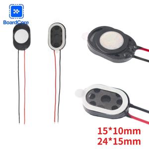 5PCS 스피커 1W 8ohm 소형 음성 혼 커넥터 1510 2415 라우드스피커 15x10mm 24×15mm 와이어가 있는 타원형 스피커 아두이노용