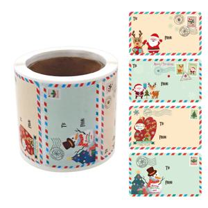 250개 크리스마스 태그 셀프 접착 선물 태그 크리스마스 선물용 이름 라벨 스티커 포장지 생일용