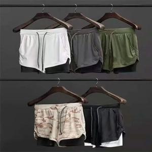 2025 여름 신상 남성 스포츠 반바지 이중 레이어 빠른 건조 야외 피트니스 트레이닝 농구 통기성 편안한 반바지