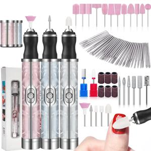 LINMANDA 전기 네일 파일 세트 손톱 4 속도 무선 아크릴 네일 도구 두꺼운 손톱 가장자리 쉐이핑 연마 연삭 간호