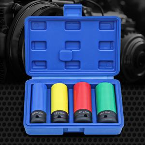 1/2인치 드라이브 러그 너트 소켓 세트 드라이브 휠 소켓 자동차 수리 보호대 임팩트 슬리브 세트 15mm, 17mm, 19mm, 21mm, 22mm