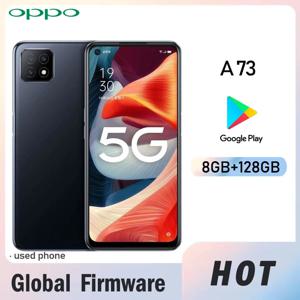 OPPO A73 스마트폰 5G 글로벌 펌웨어 MTk 디멘시티 720 2400x1080px 4030mAh 카메라 16MP+8MP 양호한 상태 중고폰