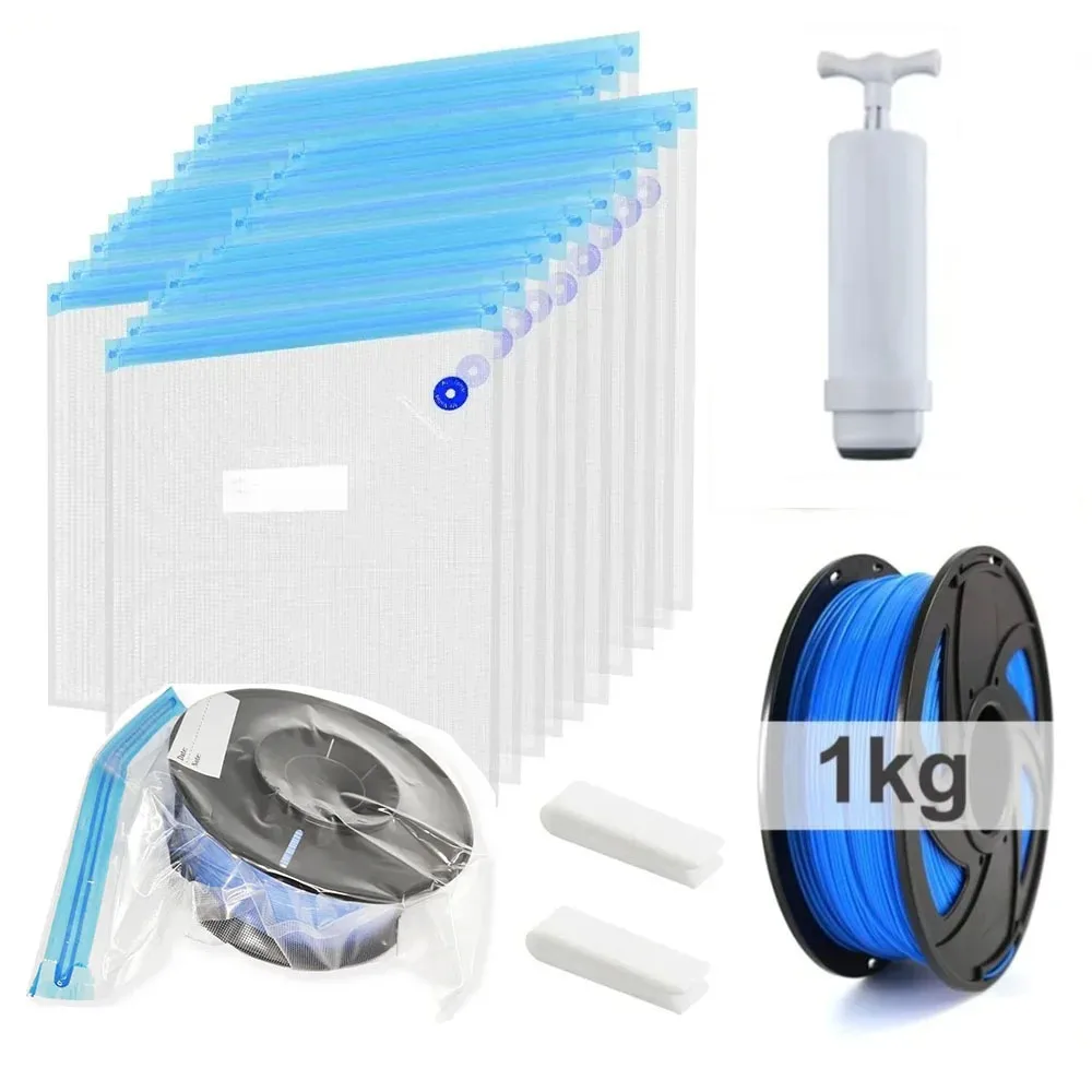3D 프린터 PLA ABS TPU PETG 1kg 필라멘트 진공 보관 백 재료 건조 유지 습기 방지 소모품 필라멘트 보관 백
