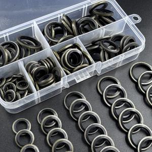 100개 자동차 오일 팬 드레인 플러그 가스켓 키트 - M6-M16 사이즈, 드레인 볼트 가스켓, 고무 와셔 및 교체 가능한 씰 포함