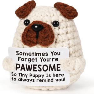 여자 친구 생일 선물용, 재미있는 미니 부활절 바구니 필수품, 강아지 애호가를 위한 수제 크로셰 선물