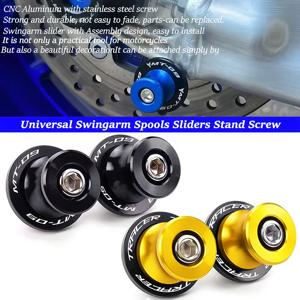 6MM MT09 트레이서 MT-09 SP 2014-2024 2025 M6 오토바이 액세서리 CNC 알루미늄 오토바이 스윙암 스풀 M6 스탠드 나사
