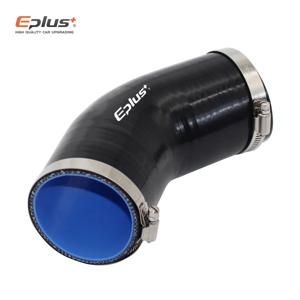 EPLUS 유니버설 실리콘 튜빙 호스 45도 커넥터 자동차 인터쿨러 터보 흡입 파이프 실리카 젤 커플러 블랙 다양한 사이즈