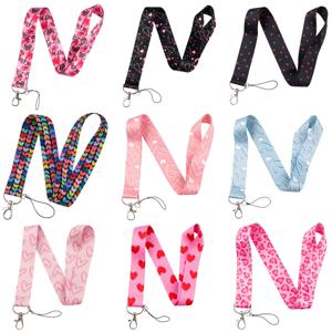 심플 스타일 하트 랜야드 목걸이형 스트랩 키 ID 카드 휴대폰 스트랩 배지 홀더 DIY 목걸이 액세서리