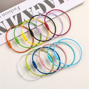 10-50개 스테인리스 스틸 내구성 와이어 DIY 키체인 키링 원형 로프 케이블 루프 야외 캠핑 수하물 태그 스크류 락 가젯