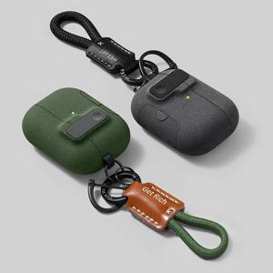 2025 에어팟 프로 3용 케이스 자석 자동 잠금 케이스 폰 스탠드 헤드폰 커버 에어팟 프로 2 4 3 2용 후크 포함 ﻿