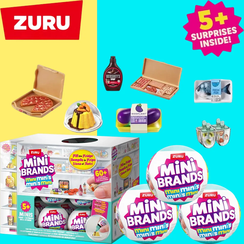 뉴 주루 미니 브랜드 서프라이즈 냉장고 볼 미스터리 토이 장식 모델 블라인드 박스 어린이 생일 선물에 적합