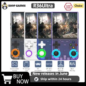 R36 울트라 휴대용 WIFI 게임 플레이어 4인치 IPS 화면 오픈 소스 레트로 비디오 플레이어 64G/128G 메모리 최대 20000+ 게임