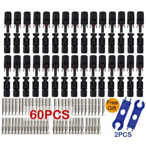 200/100/40/20/10/5개 DC 태양광 커넥터 1000V30A 패널 스테커 IP67 방수 커넥터 키트 PV/MC 케이블 2.5/4/6mm2용