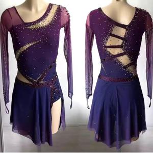 피겨 스케이팅 드레스 여성/소녀용 아이스 스케이팅 드레스 맞춤형 스케이팅 팀 유니폼