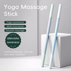 마사지 막대 – 컴팩트한 심부 조직 마사지 롤러 스틱 – 다리, 등, 목, 팔 및 어깨용 근막 이완 도구 – 근육