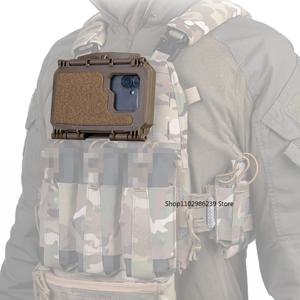 MOLLE 전술용 폰 케이스 2세대 범용 폰 홀더 파우치 지도 내비게이션 에어소프트 헌팅 베스트 플레이트 캐리어 액세서리