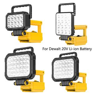 듀얼 USB 포트가 있는 Dewalt 18V 20V 리튬 이온 배터리용 LED 작업 랜턴 수리 조정을 위한 밝은 휴대용 램프 3/4/5/8인치