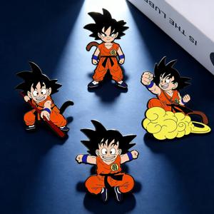 4 Pcs 손오공 드래곤 볼 만화 캐릭터 브로치 에나멜 핀 금속 배지 쥬얼리 의류 및 배낭 액세서리 선물