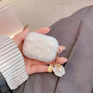 진주 이어폰 케이스 에어팟 4 3용 진주 펜던트 헤드폰 보호 커버 애플 에어팟 프로 1세대 2세대 케이스