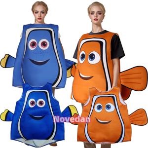 니모와 도리 코스튬 성인용 애니메이션 해저 동물 흰동가리 니모 코스프레 카니발 파티 의상 공연 의상