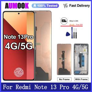 6.67인치 AMOLED 샤오미 레드미 노트 13 프로 4G LCD 디스플레이 터치 스크린 디지타이저 어셈블리 레드미 노트 13 프로 5G 2312DRA50C LCD용