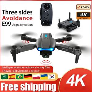 E99 접이식 드론 쿼드콥터 원격 제어 핸들 4축 항공기 HD 4K 사진 촬영 UAV 고도 고정