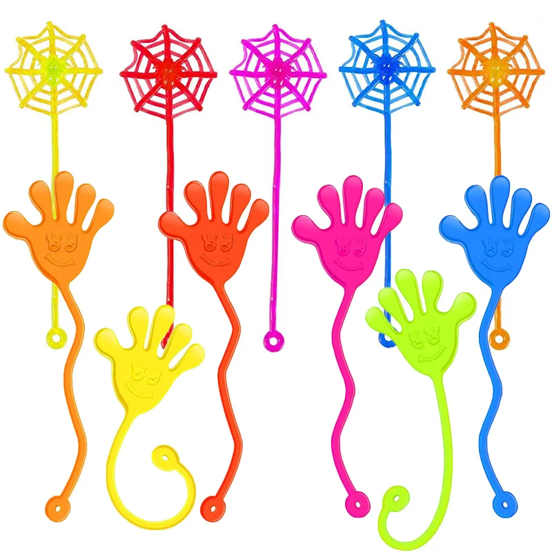 10/20/30개입 스티키 핸즈 & 스파이더 웹 장난감, 신축성 있는 스트레스 해소 피젯 토이, 어린이 생일 선물, 발렌타인 선물 용품