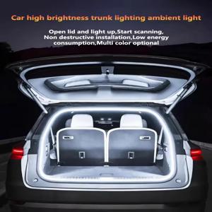 자동차 고휘도 트렁크 조명 앰비언트 라이트 실내 장식 LED 배선 불필요 자동 감지 테일게이트 2/4M 라이트 스트립
